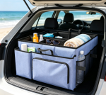 Foldable, Durable, Sturdy 2-Compartment Car Organizer - Image 2