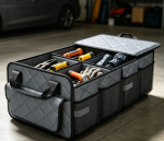 Foldable Portable Large-Capacity 2-Compartment Trunk Organizer - Image 2