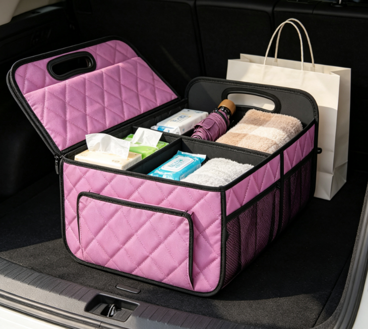 30 Waterproof Polyester, Reinforced-Handle, Foldable Trunk Organizer - Image 1