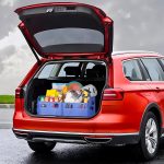 Sturdy, Non-Slip, Large-Capacity, Foldable Light Blue Trunk Organizer - Image 2