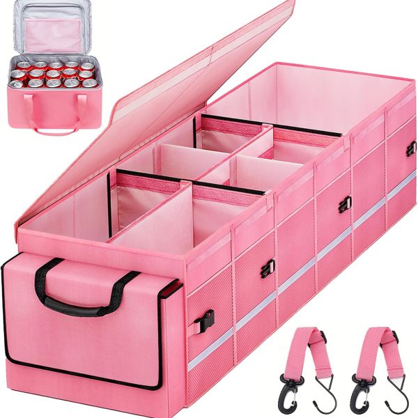 Organizer With Lid, Removable Cooler Bag, And Adjustable Dividers
