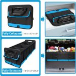 Waterproof, Non-Slip, Large-Capacity, Foldable Blue Trunk Organizer - Image 2