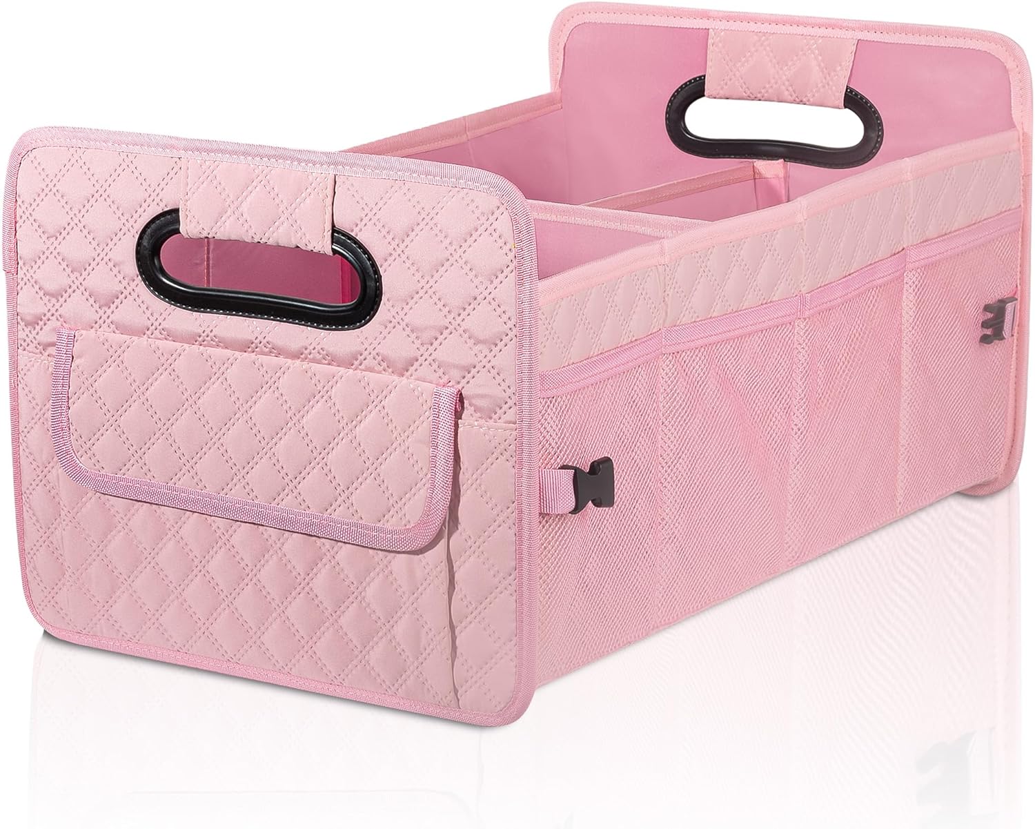 81-p4Zjt83L._AC_SL1500_.jpg Multi-Compartment, Adjustable-Strap, Foldable Pink Organizer - Image 1
