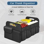 Waterproof, Foldable, Reinforced-Handle, Dual-Compartment Trunk Organizer - Image 2