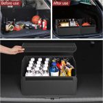 Suede-Finish, Large-Capacity, Soft, Foldable Organizer With Lid - Image 2
