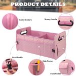 Multi-Compartment, Adjustable-Strap, Foldable Pink Organizer - Image 2